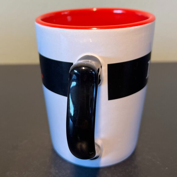 Stylish “Mrs.” White, Red & Black Ceramic Mug w/ Heart Shape Line Drawing - Picture 4 of 7